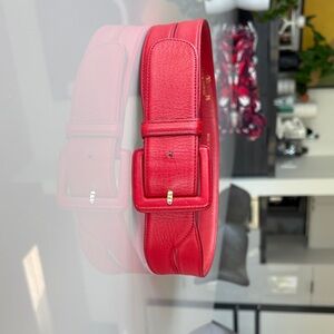 Vintage Valentino Garavani Vibrant Red Leather Belt